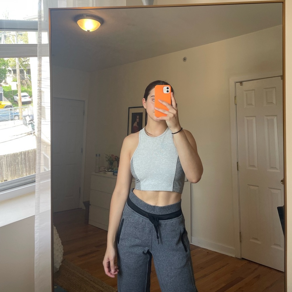 Outdoor Voices x Madewell Grey Athletic Top/Bra